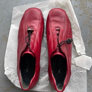 Paul green red women leather shoes